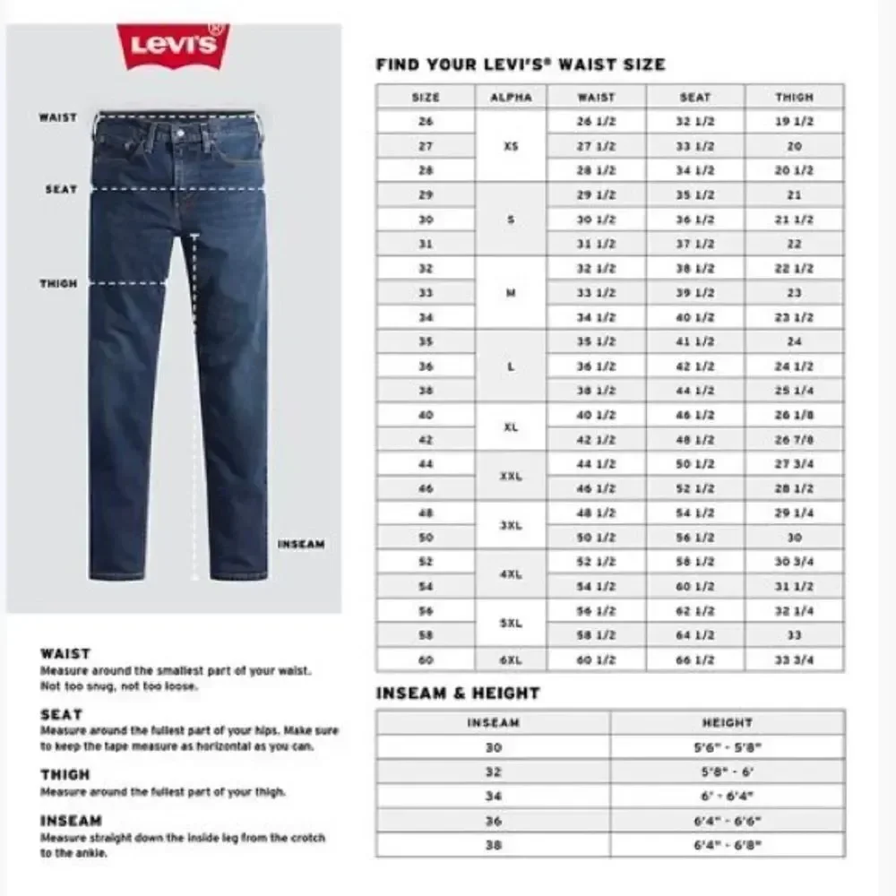 Levi’s 501 Original Fit Men’s Jeans. Size 36x34.
